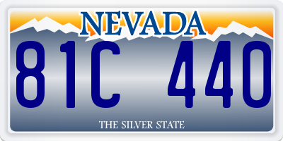 NV license plate 81C440