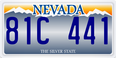 NV license plate 81C441