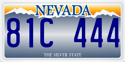 NV license plate 81C444
