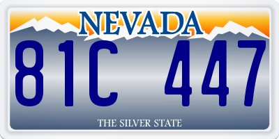 NV license plate 81C447