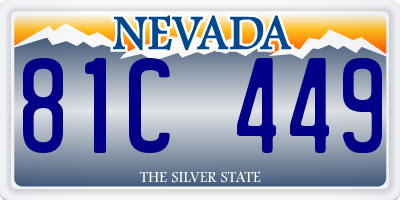 NV license plate 81C449