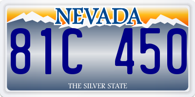 NV license plate 81C450