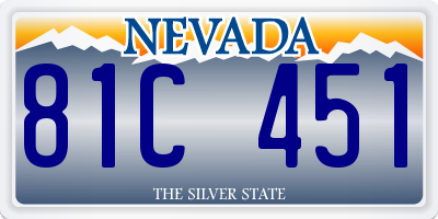 NV license plate 81C451