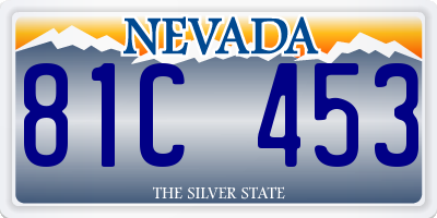 NV license plate 81C453