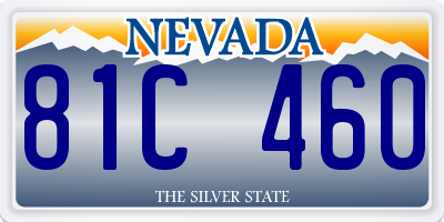 NV license plate 81C460