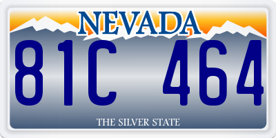 NV license plate 81C464