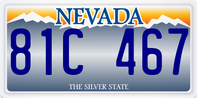 NV license plate 81C467