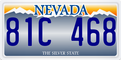 NV license plate 81C468