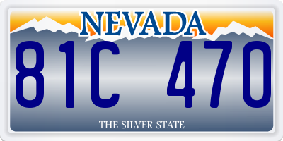 NV license plate 81C470