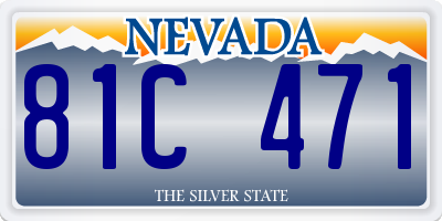 NV license plate 81C471