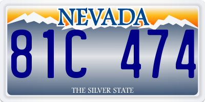 NV license plate 81C474