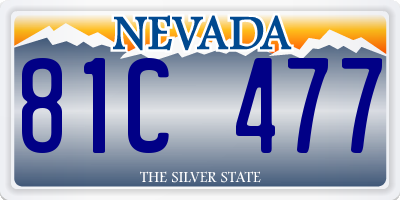 NV license plate 81C477