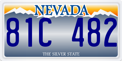 NV license plate 81C482