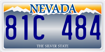 NV license plate 81C484