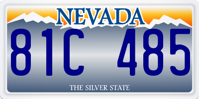 NV license plate 81C485