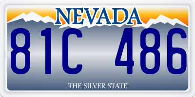 NV license plate 81C486