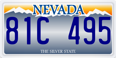 NV license plate 81C495