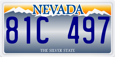 NV license plate 81C497