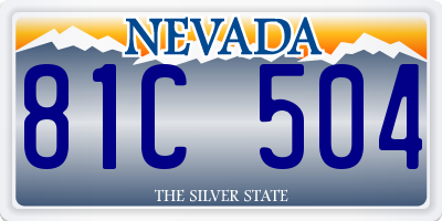 NV license plate 81C504