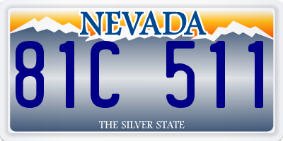 NV license plate 81C511