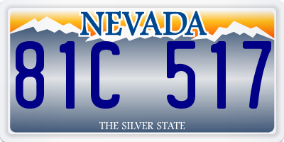 NV license plate 81C517