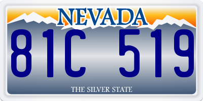 NV license plate 81C519
