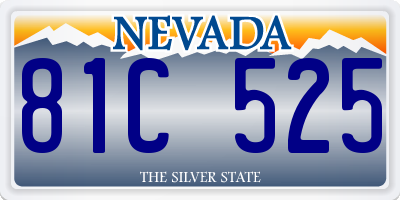 NV license plate 81C525