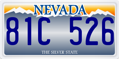 NV license plate 81C526