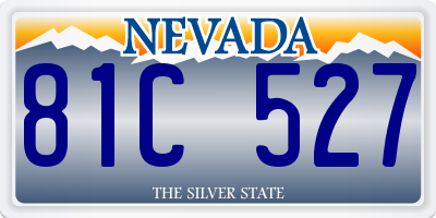 NV license plate 81C527