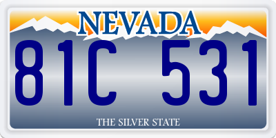 NV license plate 81C531