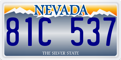 NV license plate 81C537