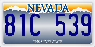 NV license plate 81C539