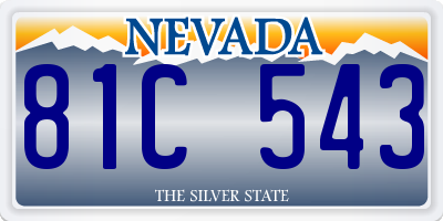 NV license plate 81C543