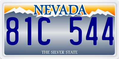 NV license plate 81C544