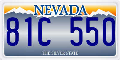 NV license plate 81C550