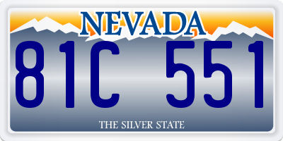 NV license plate 81C551