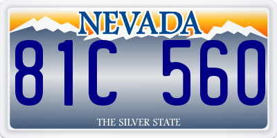 NV license plate 81C560