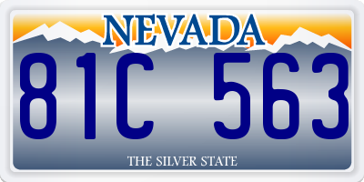 NV license plate 81C563