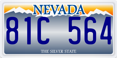 NV license plate 81C564