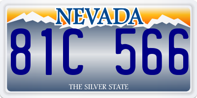 NV license plate 81C566