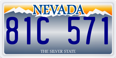 NV license plate 81C571