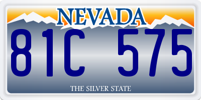 NV license plate 81C575