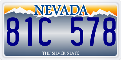 NV license plate 81C578