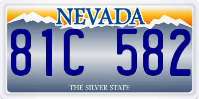 NV license plate 81C582