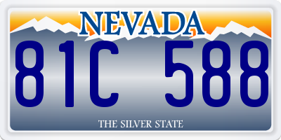 NV license plate 81C588