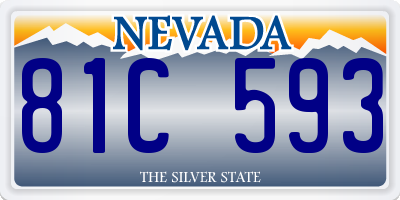 NV license plate 81C593