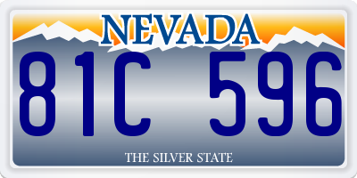 NV license plate 81C596