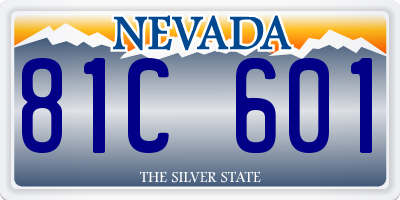 NV license plate 81C601