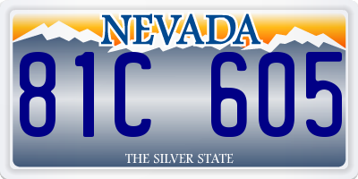 NV license plate 81C605