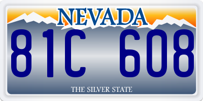 NV license plate 81C608
